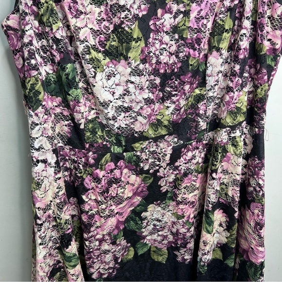 Laura Plus Floral Print Lace Dress Size 24 - Picture 9 of 14